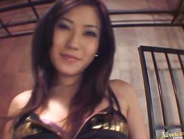 Handsome lad makes sassy asian Yui Komine blow him in advance of banging her